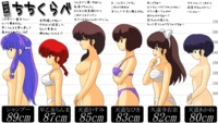 ranma 1/2 hentai shampoo ranma kasumi nabiki ukyo akane tetas cuanto miden los pechos las chicas