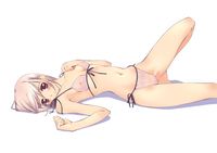 red hair hentai albums more hentai swimsuit part murakami suigun red eyes side tie panties white hair categorized galleries