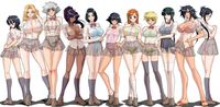 bleach hentai ururu line girls school uniform translucent seireitei poses