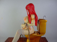 hentai figurine figures hanamaru aneboin red hairs chained dungeon toilet scale resin hentai figure